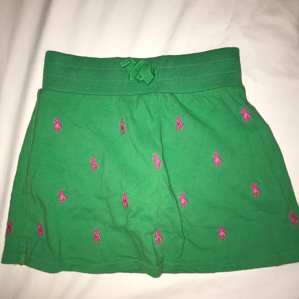 Green and pink ralph lauren skirt